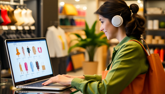 A shopper enjoying a personalized online shopping experience