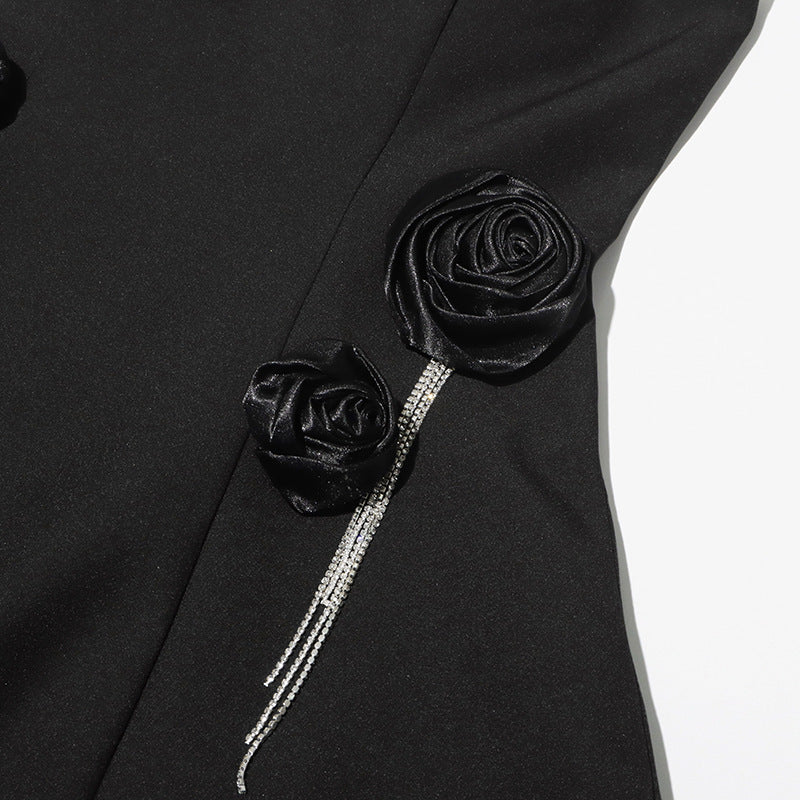 Rhinestone Chain Elegant Woman Dress