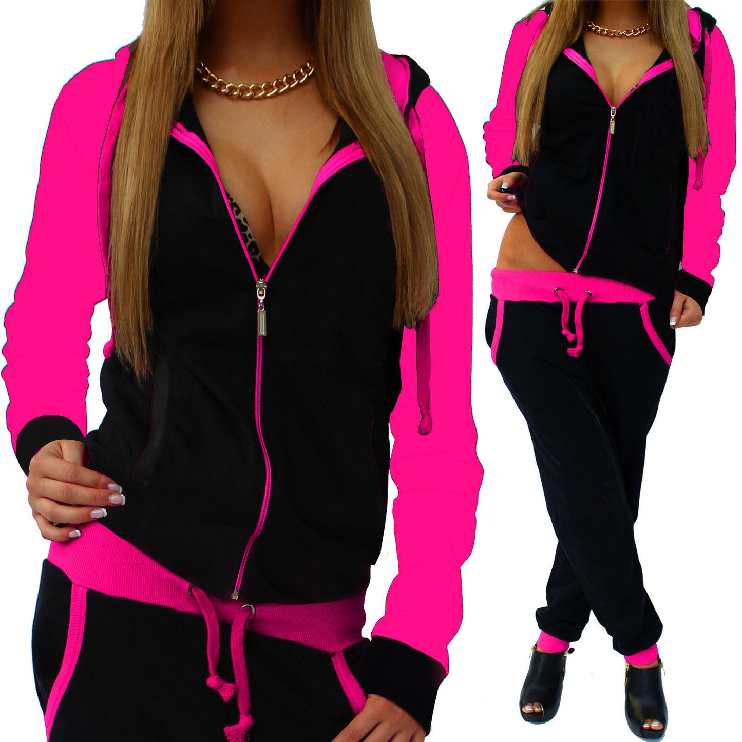 Women's Casual Knitted Sportswear Suit