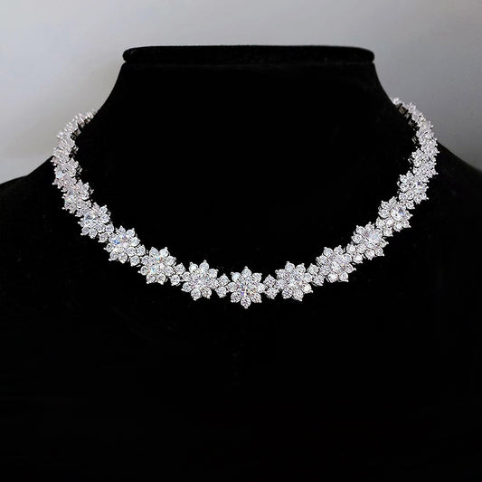 925 Silver High Carbon Diamond Style Necklace
