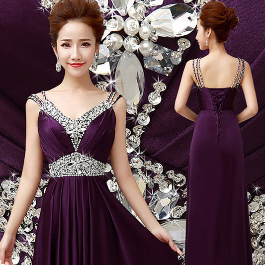 A-Line Elegant Gowns Long Evening Dress