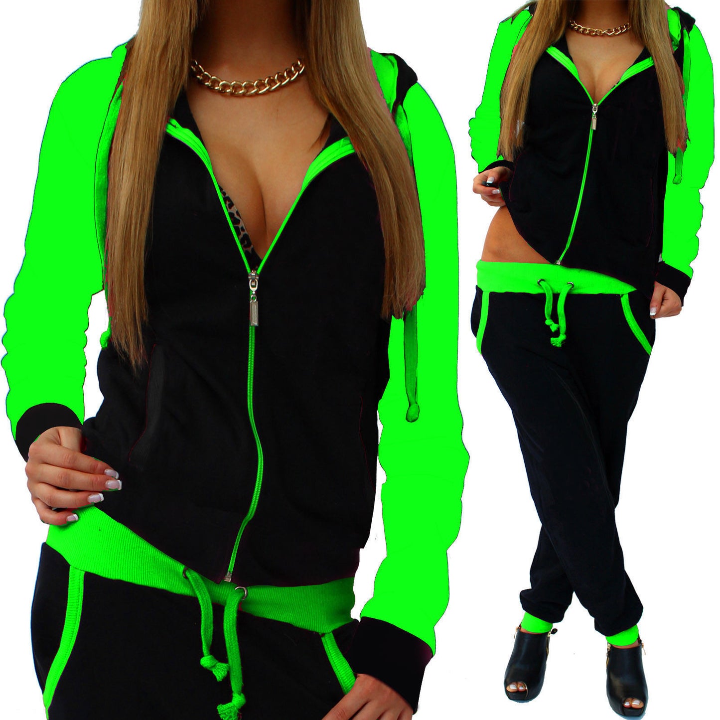 Women's Casual Knitted Sportswear Suit