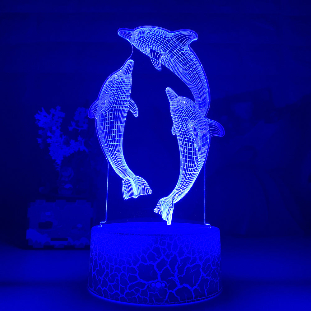 3D Dolphin Shape LED Night Light