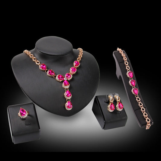 Gemstone Elegant Fashionable Four Piece Set