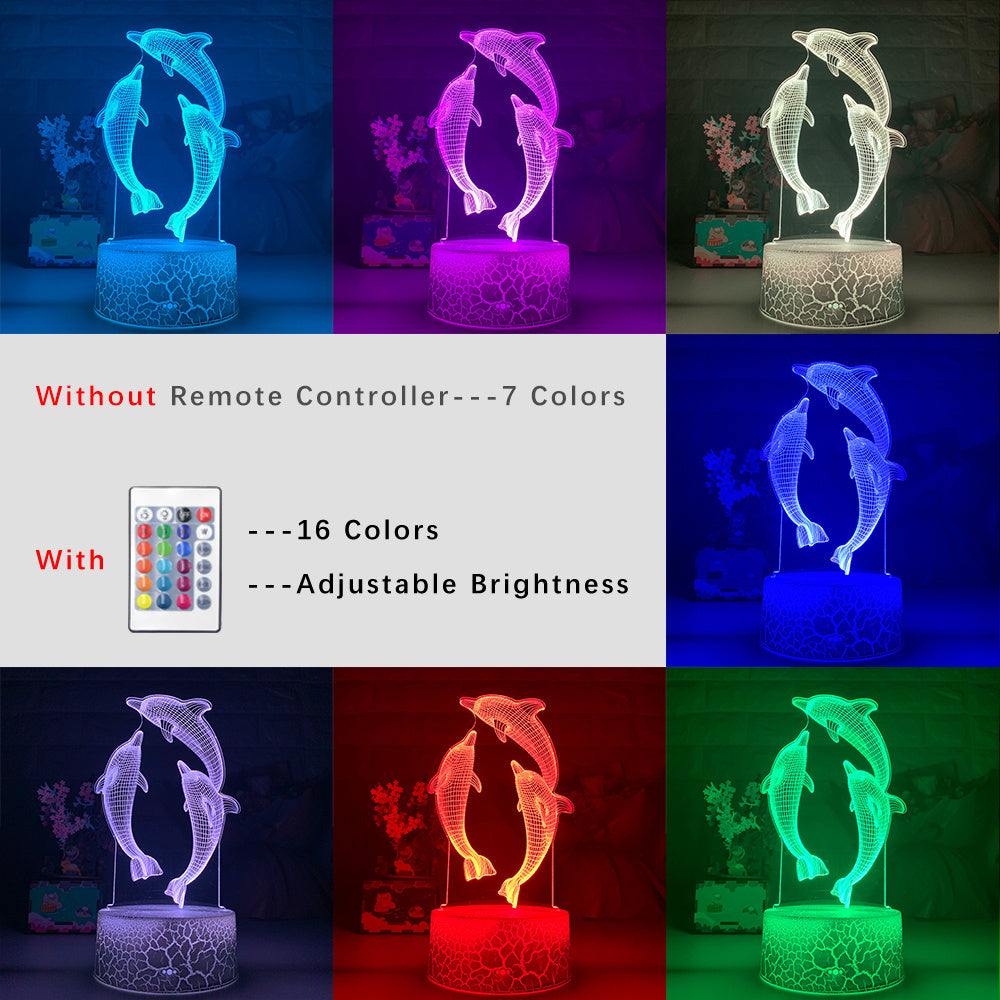 3D Dolphin Shape LED Night Light