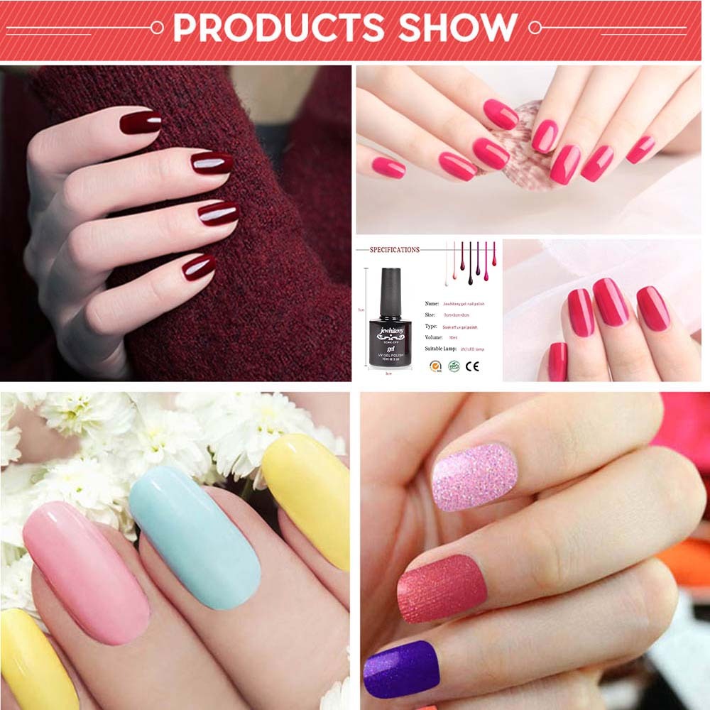 Various stunning nail designs created using an 80W UV nail dryer for quick drying and lasting results