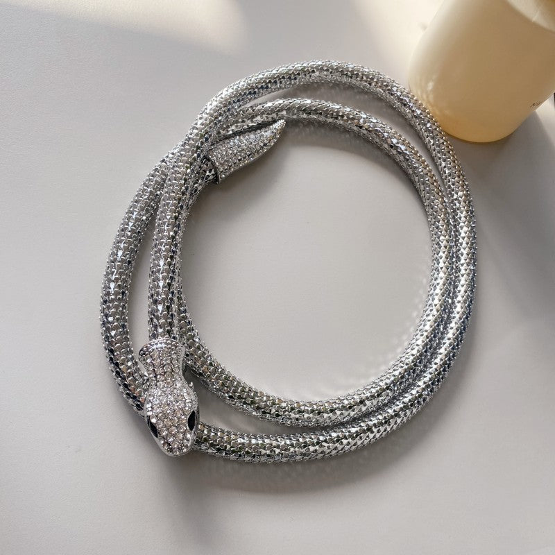 Snake Necklace Micro-inlaid