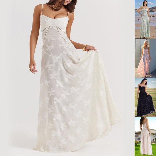 Sexy Flowers Lace Suspender Dress