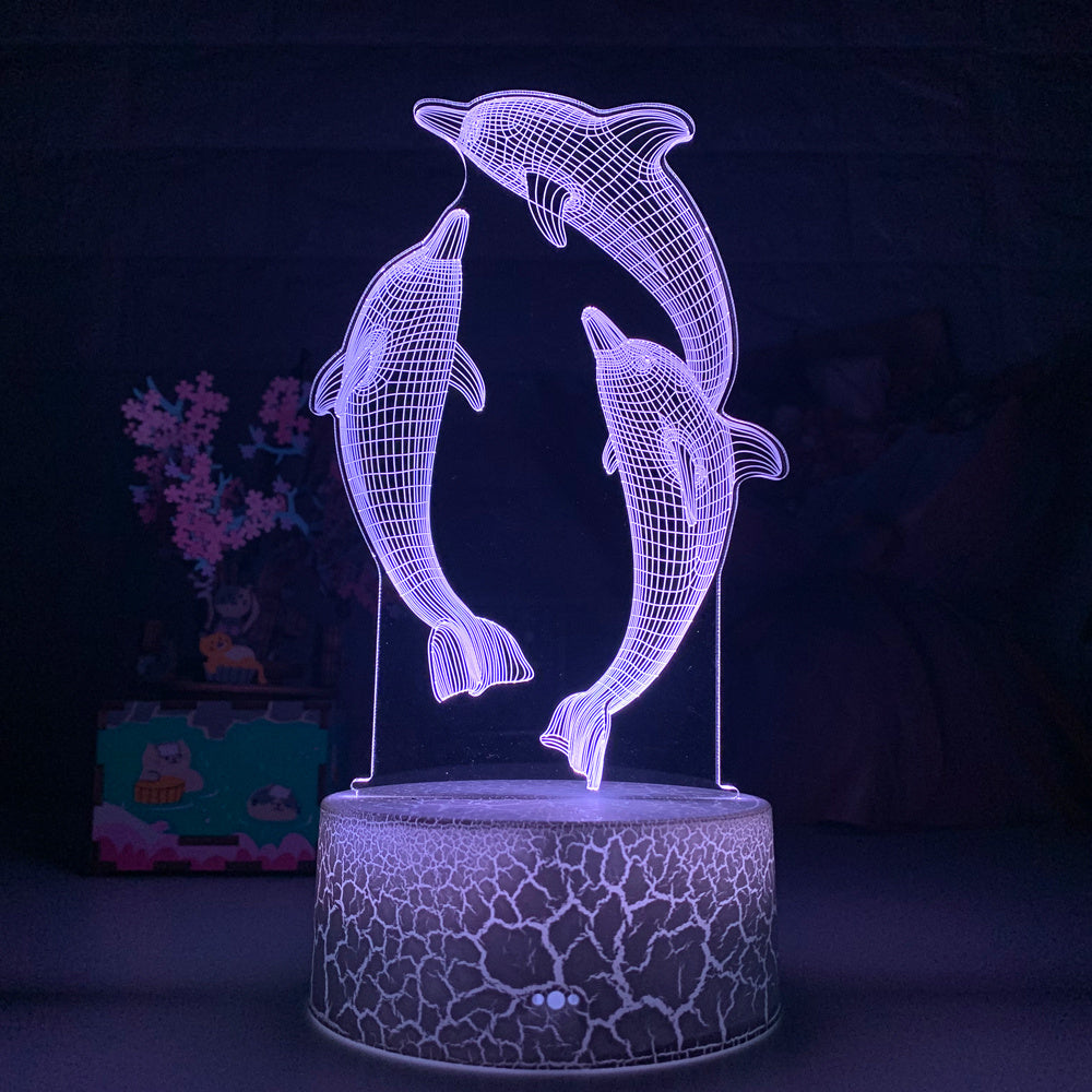 3D Dolphin Shape LED Night Light