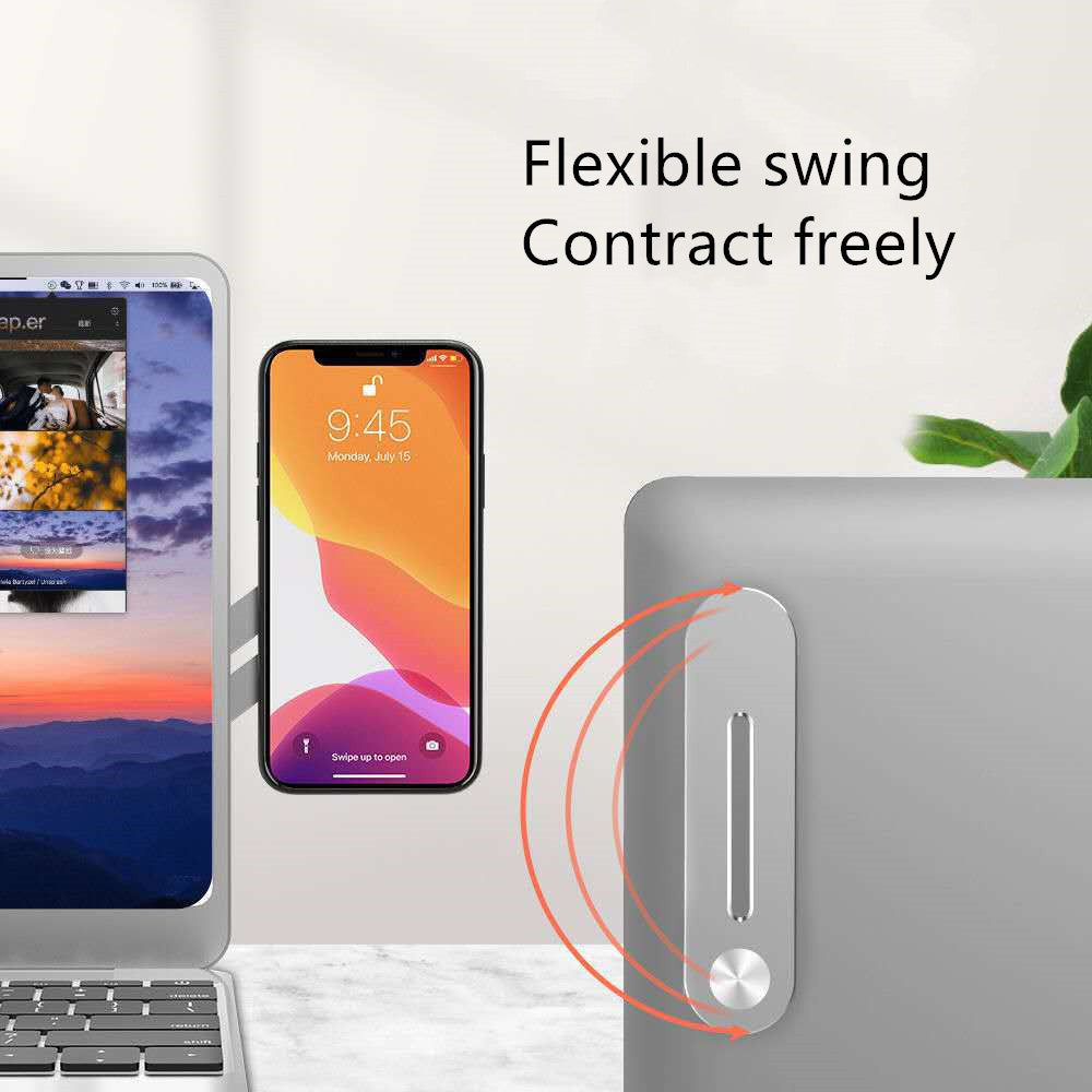 Adjustable flat expansion bracket for easy device placement and flexible angles