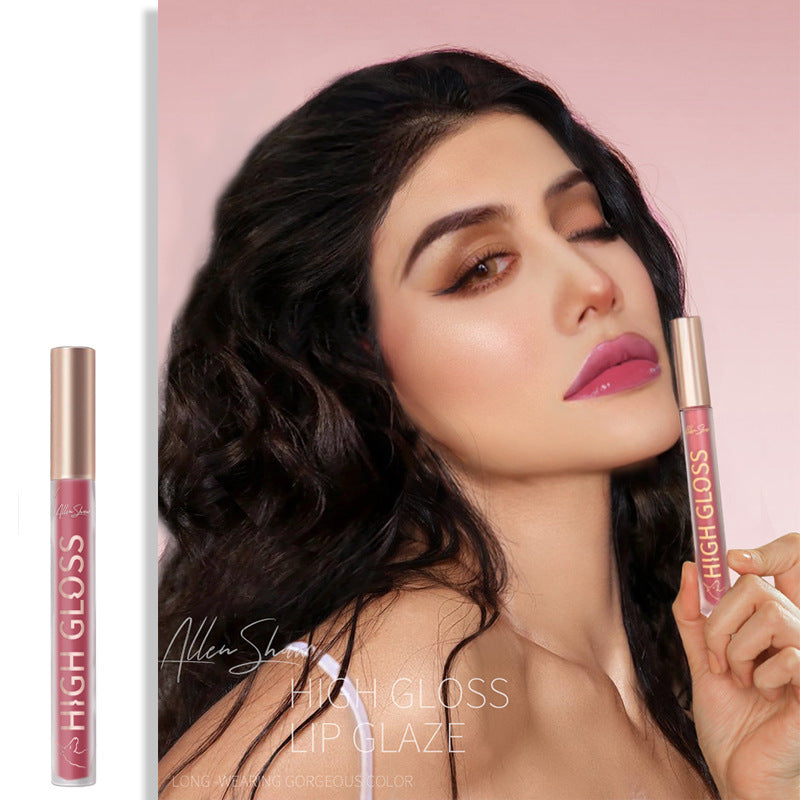 You Buy For Me long-lasting shiny lip gloss on model showcasing a vibrant and glossy finish