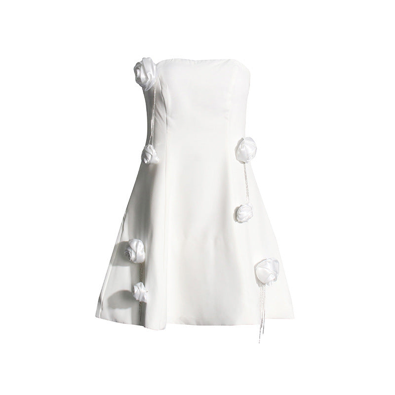 Rhinestone Chain Elegant Woman Dress