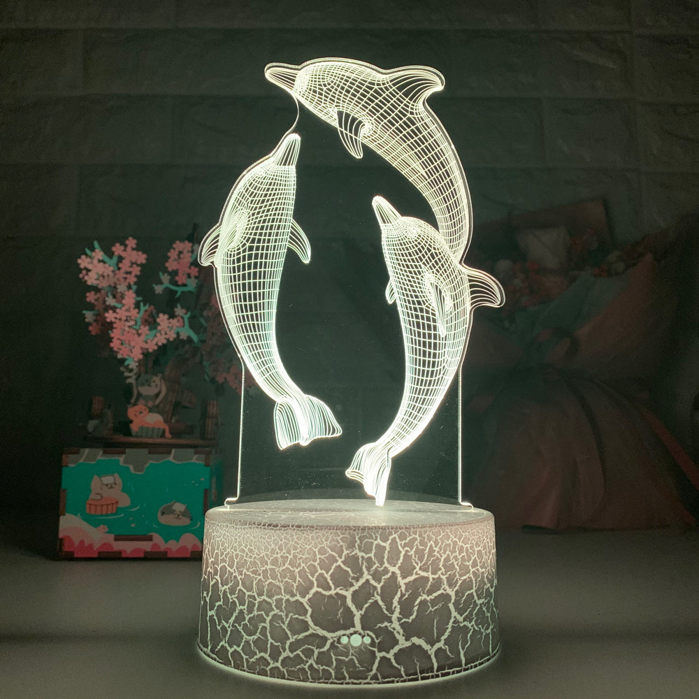 3D Dolphin Shape LED Night Light