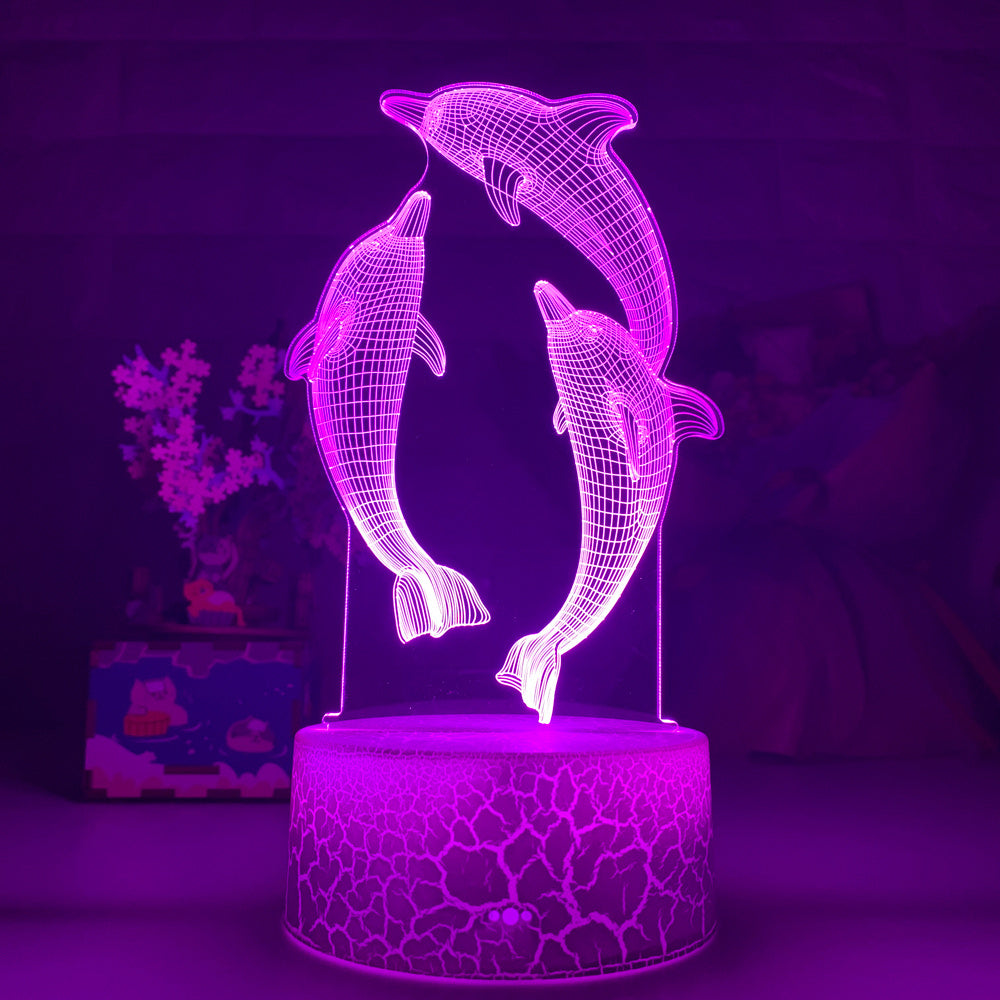 3D Dolphin Shape LED Night Light