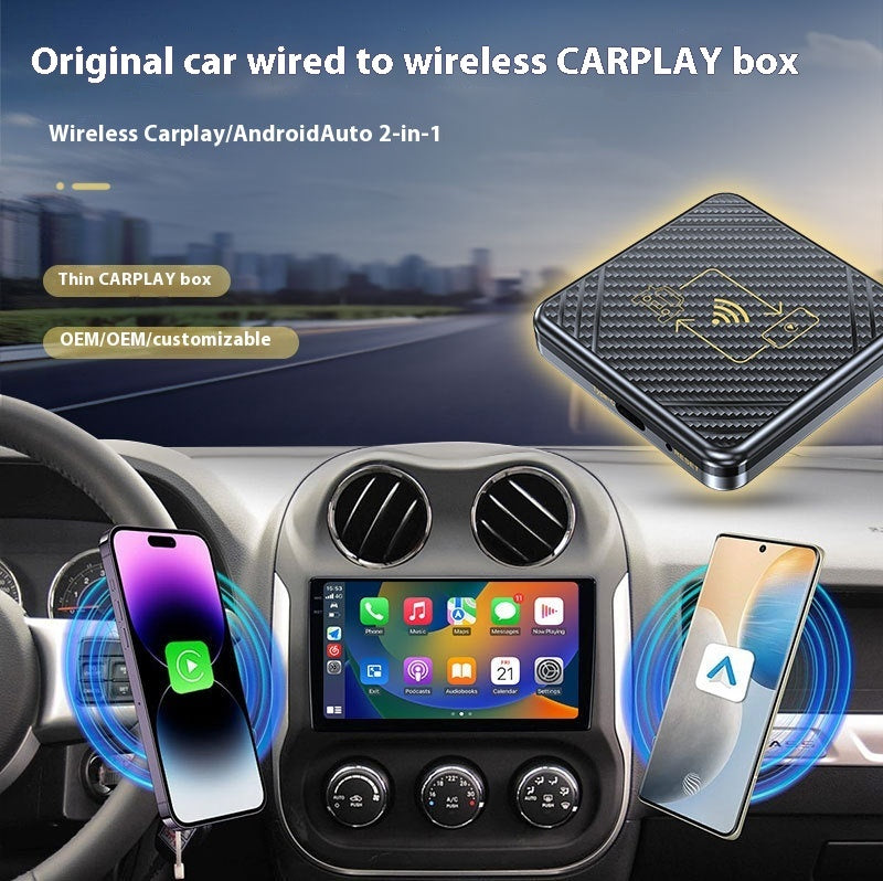 CarPlay Android box for cars providing wireless connectivity with customizable features for convenience
