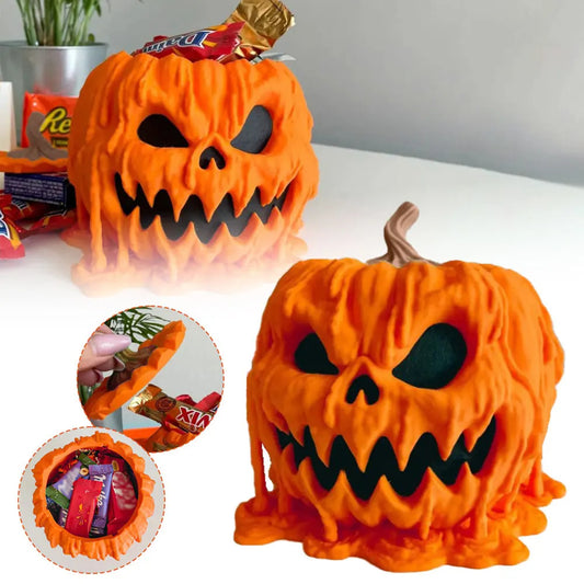 Halloween Pumpkin Candy Bowl with Lid