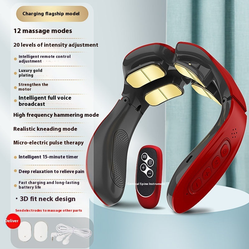 Youbuyforme Neck and Shoulder Massager with 12 Modes and Remote Control for Pain Relief and Relaxation