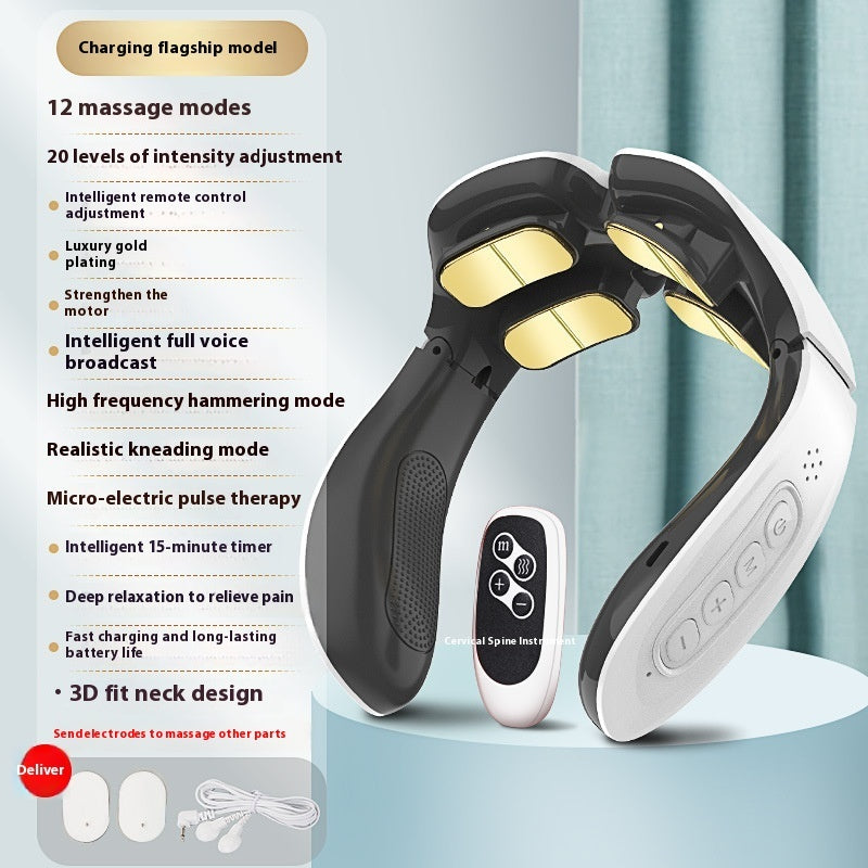 YouBuyForMe 3D Fit Neck Massager with 12 modes and 20 intensity levels for relaxation and wellness