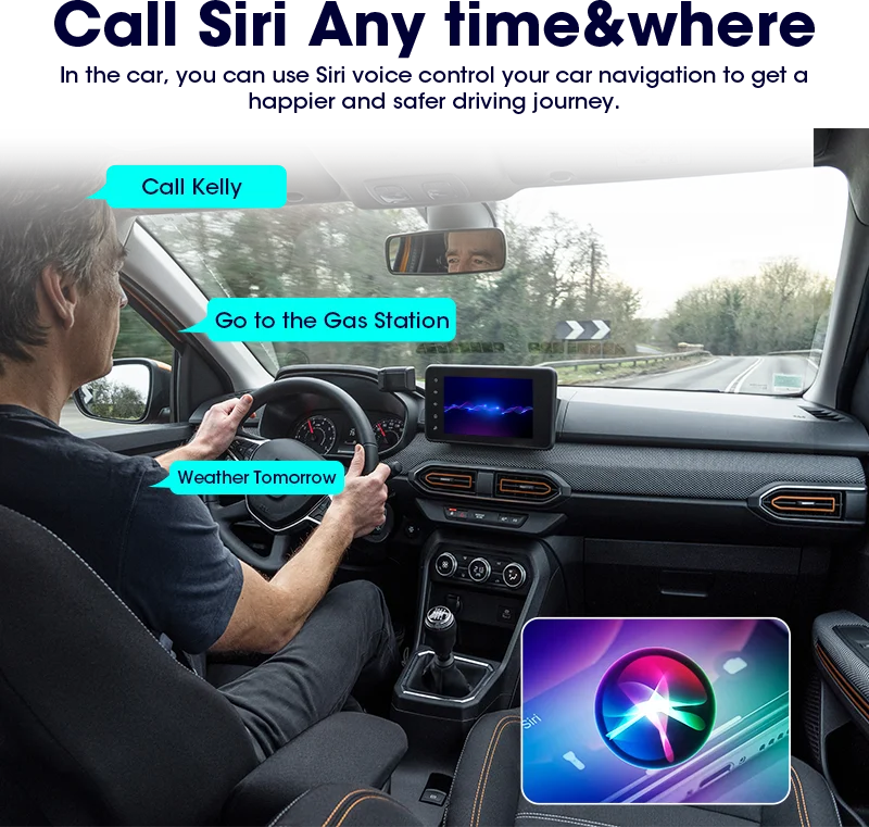 Universal CarPlay Android Auto Box for improved car navigation and voice commands while driving