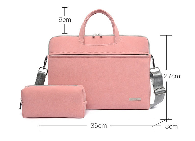 Pink youbuyforme durable work bag for laptops with adjustable shoulder strap and side pouch