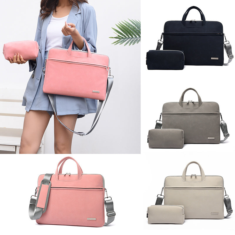 Variety of durable work bags for laptops in different colors and sizes with detachable accessories