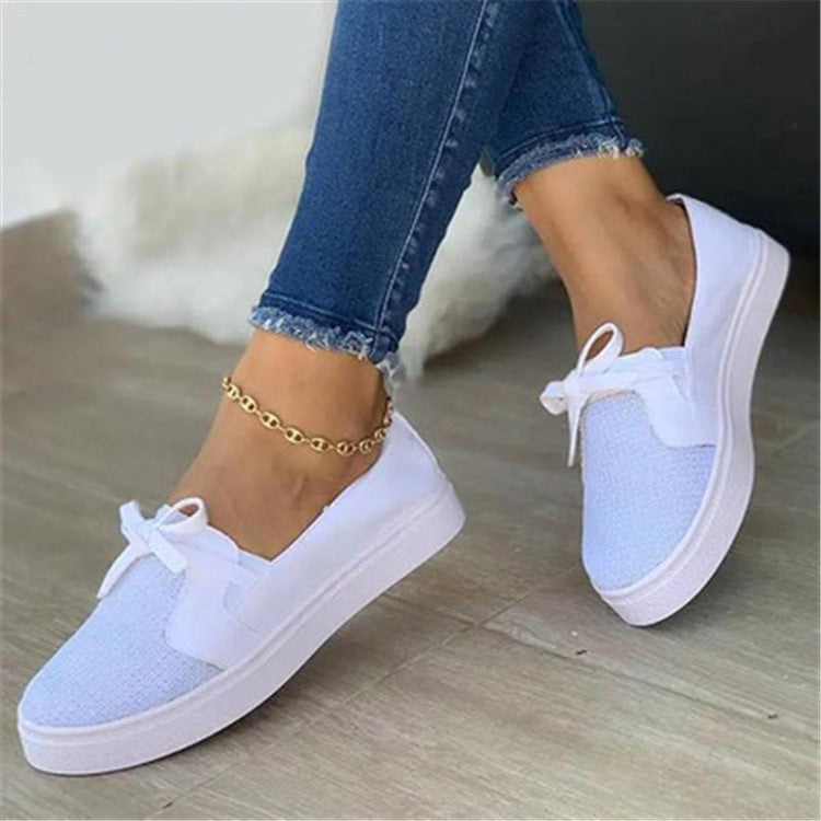 Lace-up Canvas Flat Shoes For Women
