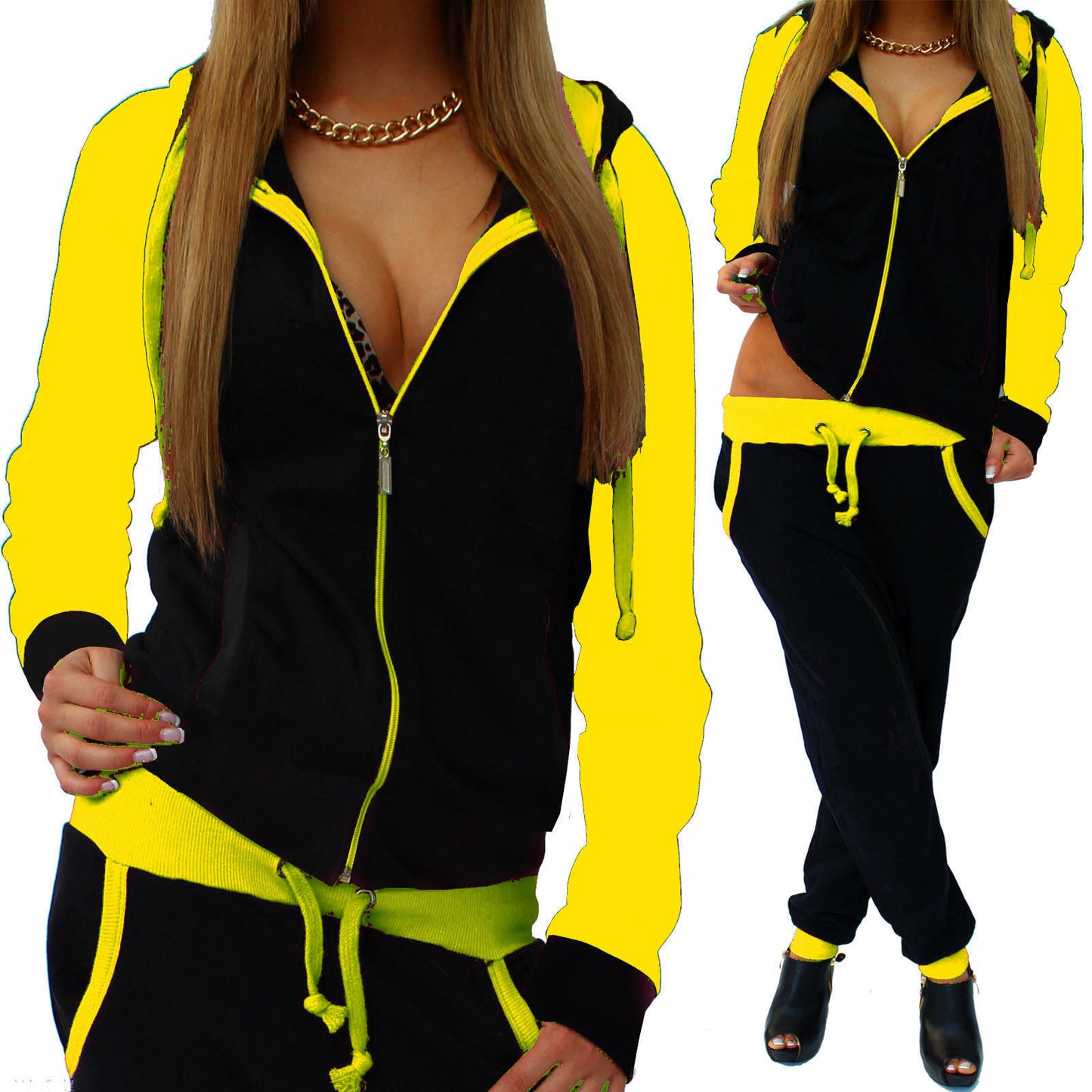 Women's Casual Knitted Sportswear Suit