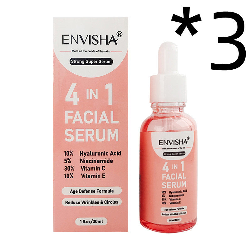 ENVISHA 4 in 1 Facial Serum, Hydrating with Hyaluronic Acid, Niacinamide, and Vitamin C for whitening anti-wrinkle serum