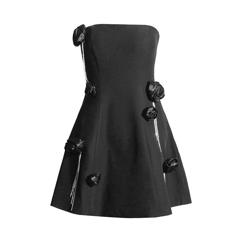 Rhinestone Chain Elegant Woman Dress