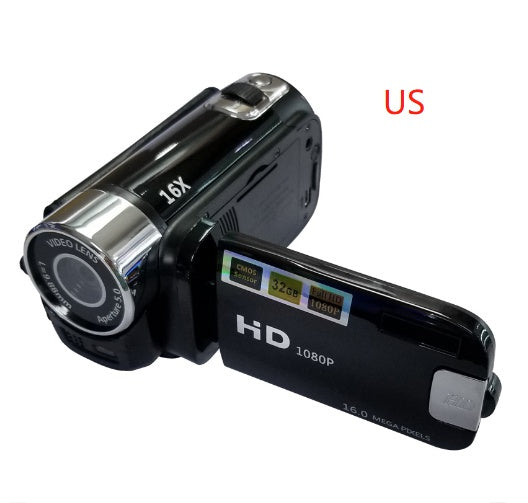 HD digital camera with 1080P resolution and 16X zoom for capturing high-quality videos