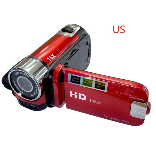 YouBuyForMe HD digital camera in red with 16x zoom and 1080p video recording capabilities