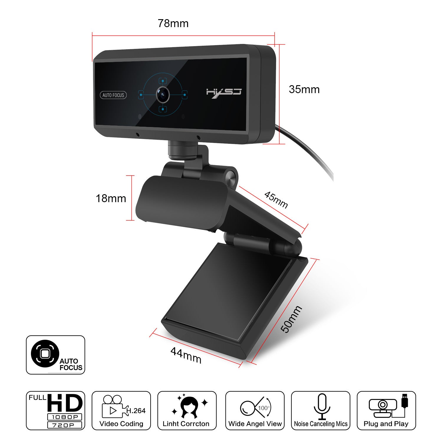 High-quality computer webcam with adjustable stand and Full HD 1080p resolution for clear video calls