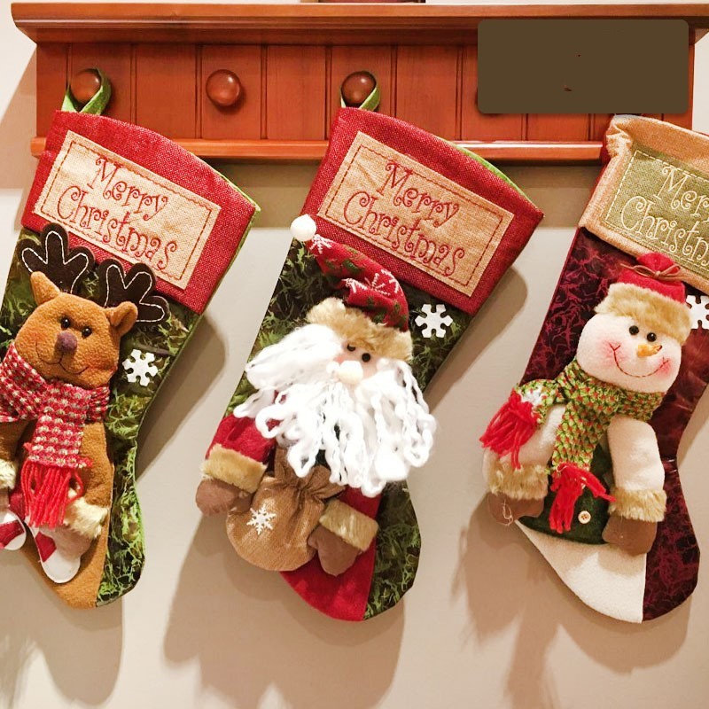 Youbuyforme Christmas Stockings with Santa, Snowman, and Reindeer Designs for Festive Holiday Decor