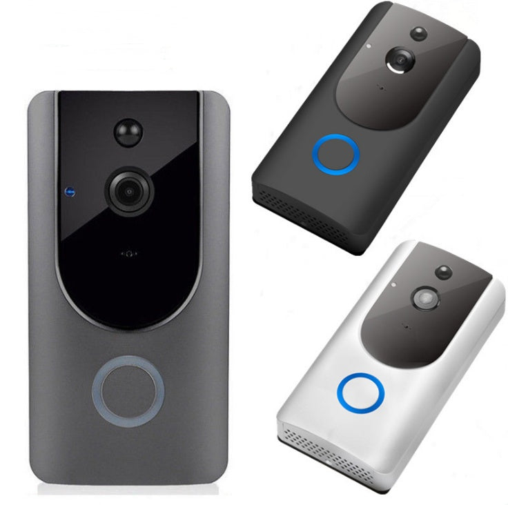 Home security doorbell camera available in black and white with high-resolution video features