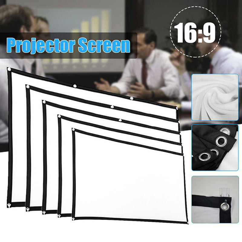 Home theater projector screen in various sizes for optimal viewing experiences