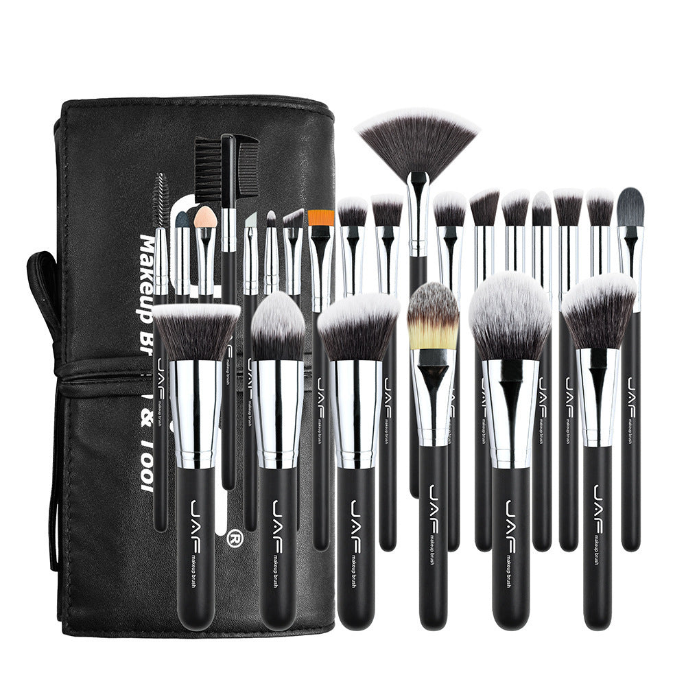 24 piece makeup brushes set with a stylish case for professional makeup application