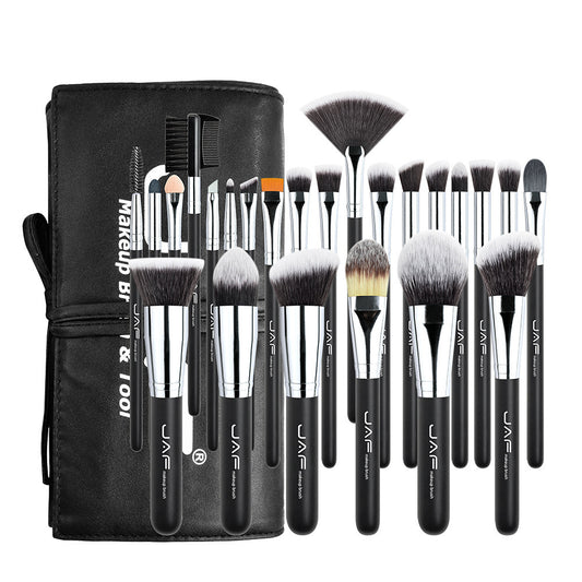 24 piece makeup brushes set with a stylish case for professional makeup application