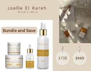 Elite Glam anti-aging toner part of Joelle El Kareh skincare bundle with lifting cream and serum