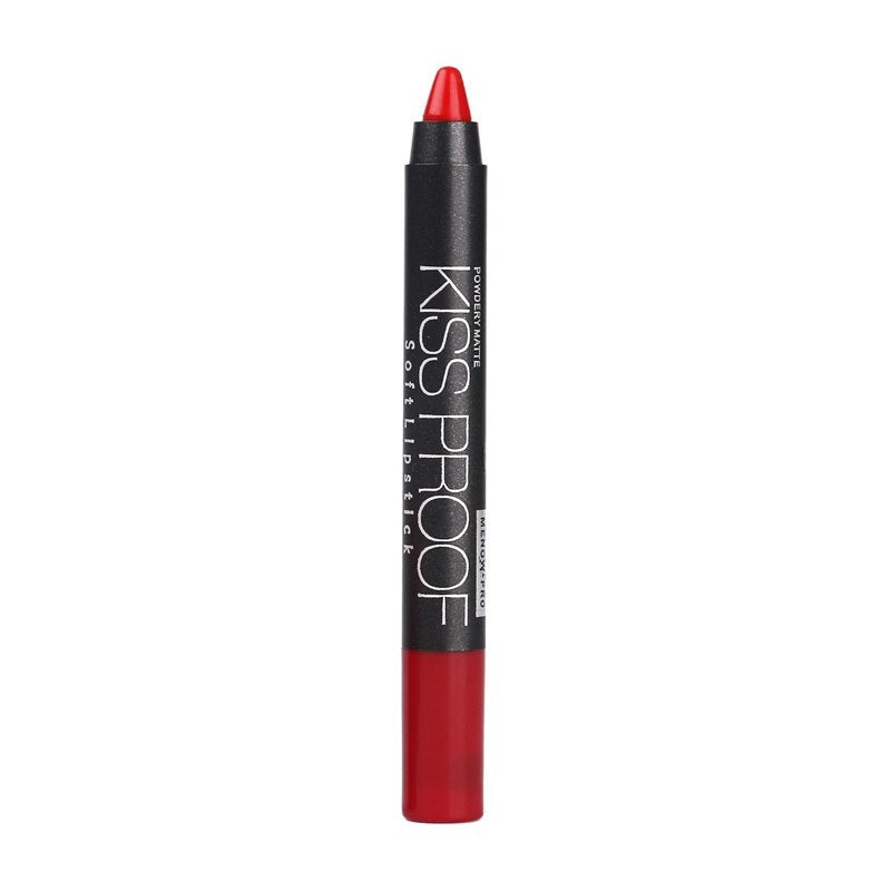 Kissproof lipstick matte in a bold red shade, perfect for long-lasting wear and easy application