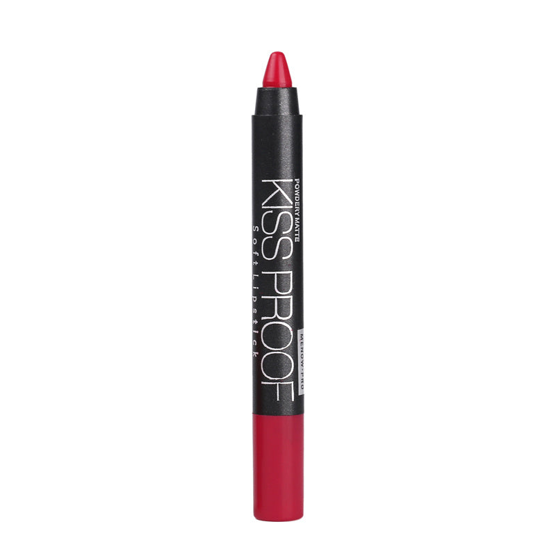 Youbuyforme Kissproof Lipstick Matte in vibrant red with a sleek crayon design for long-lasting wear