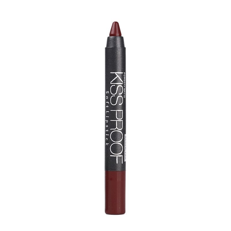 Kissproof lipstick matte in a convenient crayon format for long-lasting color