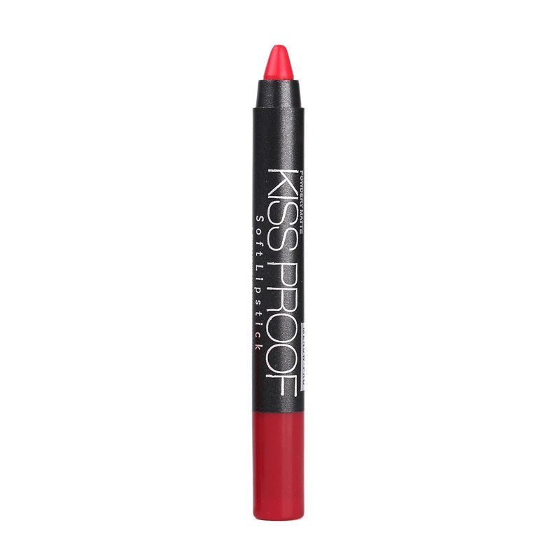 Youbuyforme Kissproof Lipstick Matte in vibrant red with a convenient crayon design for easy application