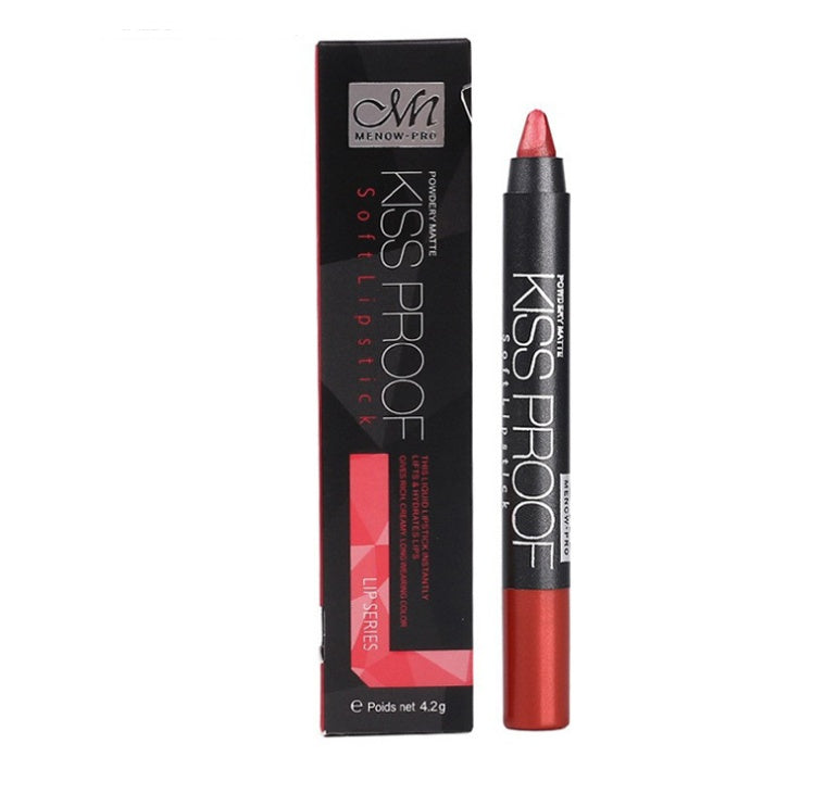 Kissproof lipstick matte in a sleek pencil with bold color for long-lasting results from youbuyforme