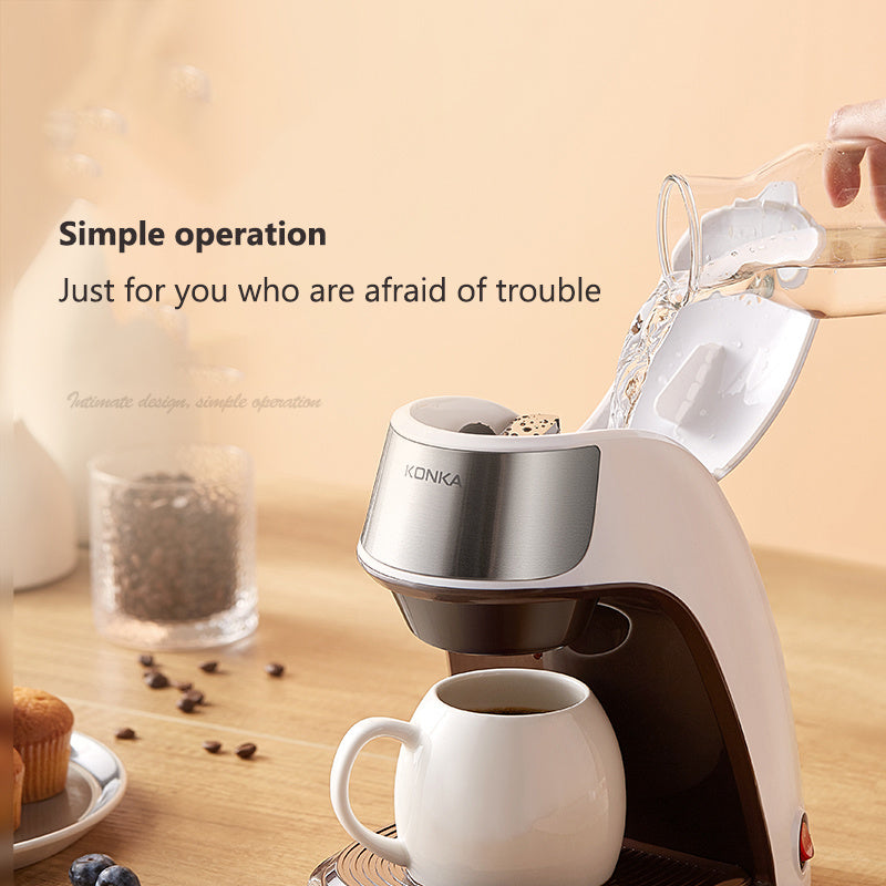 KONKA automatic coffee maker machine for easy brewing with simple operation and hassle-free design