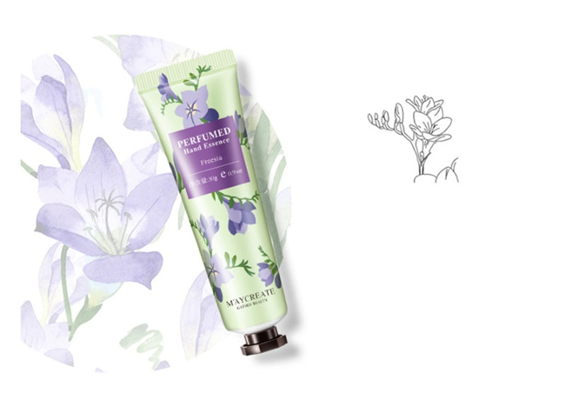 Youbuyforme Plant Essence Hand Cream in a Floral Tube for Moisturizing and Fragrance