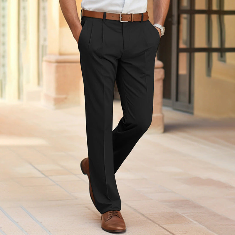 Stylish men's casual trousers in black with a tailored fit, perfect for everyday wear