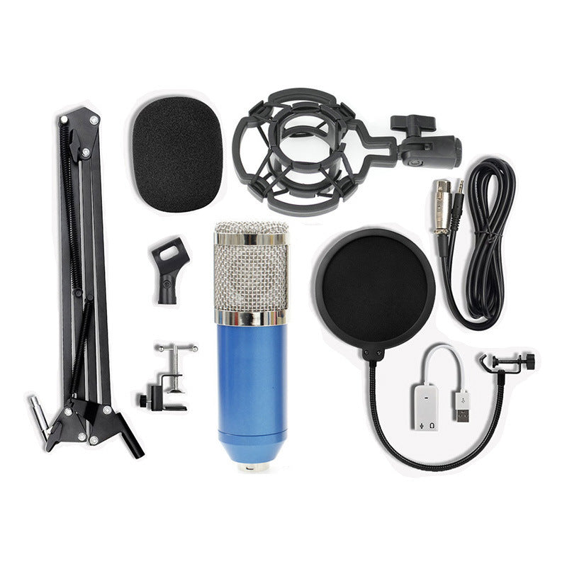 Microphone stand set professional with shock mount, pop filter, cable, and adjustable arm for home studios
