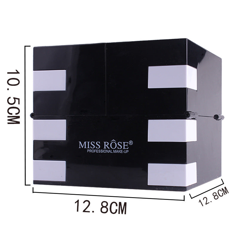 Miss Rose 144 Color Eyeshadow Palette in a sleek black case with a professional design