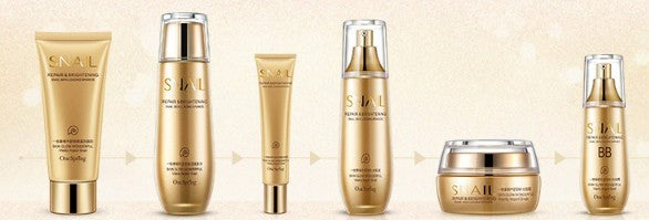 You Buy For Me anti-aging snail moisturizer collection with various serums and creams for youthful skin