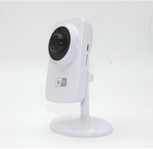 Wireless IP camera on a stand with WiFi connectivity for home security monitoring